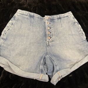 Free People Light Blue Jean Shorts
